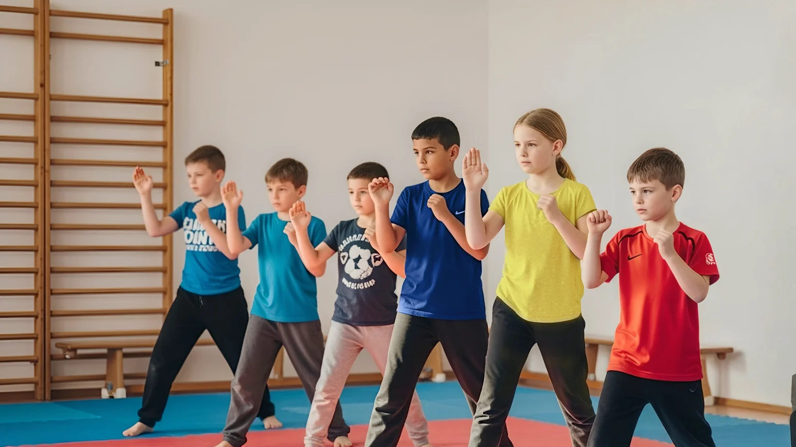 Selbstverteidigung - SuperPowerKids Erfurt - Kindergruppe trainiert Wingtsun